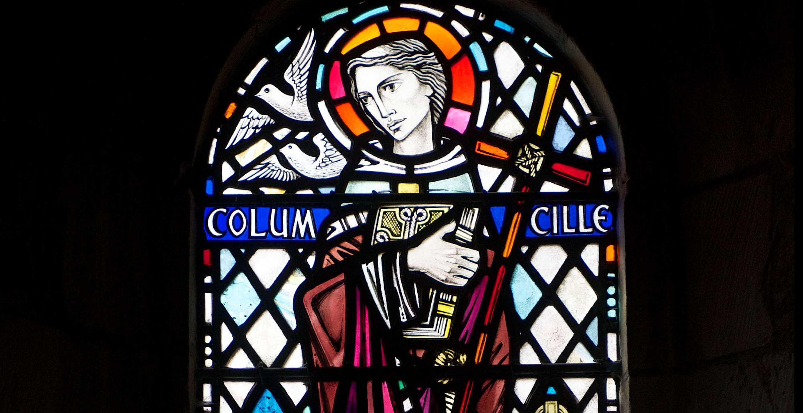 Saint Columba — stained glass window